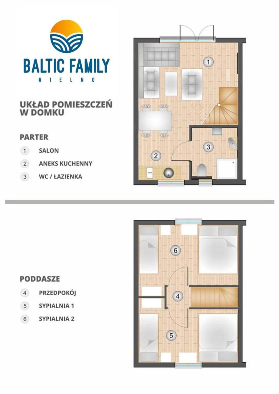 Domki Baltic Family Basen Kidsclub Rowery Mielno  Esterno foto